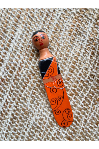 Door Stopper - Lady in Orange Saree